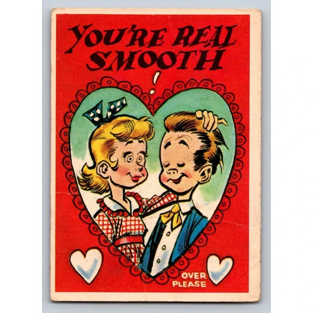 Vintage T.C.G. Funny Valentine Card You're Real Smooth Novelty Trading Card